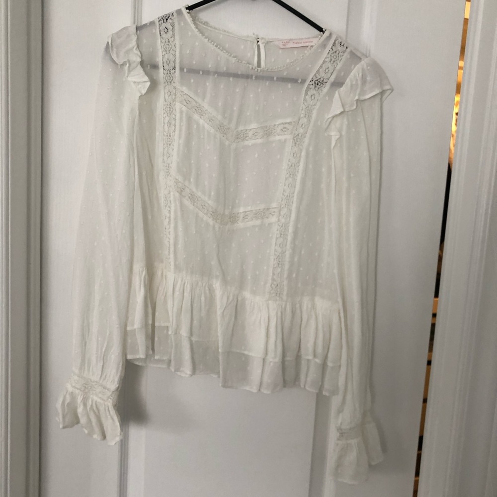 Zara swiss dot blouse